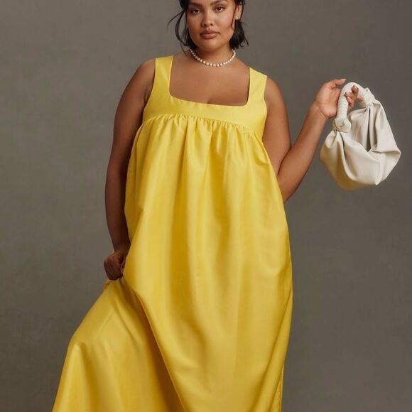 Anthropologie | Pinnacle by Shruti Sancheti Square Neck Babydoll Maxi Dress - Picture 2 of 9